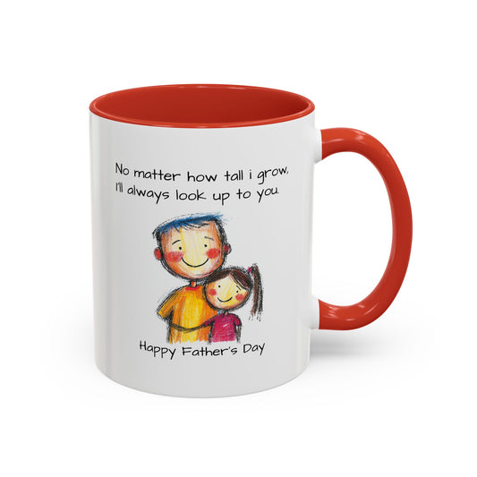 Inspirational Accent Coffee Mug - 11oz, Perfect Gift for Father's day